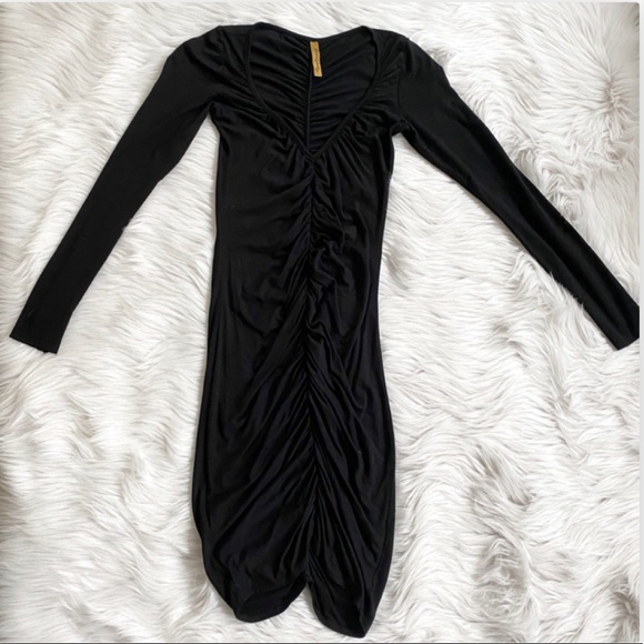 Rachel Pally Ruched Black Bodycon Dress - Picture 4 of 8